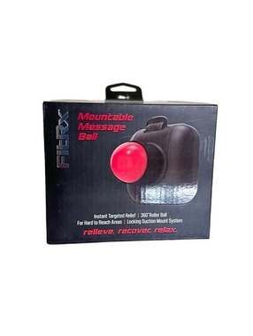 FitRx Mountable Massage Ball Roller Locking Suction Mount Black/Red
